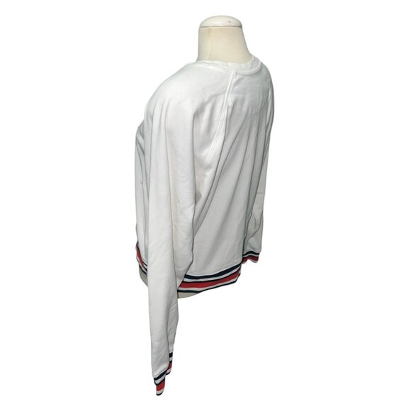 Champion Crewneck Long Sleeve Casual Logo Sweatshirt Sz XL Womens Red White Blue - Picture 8 of 11